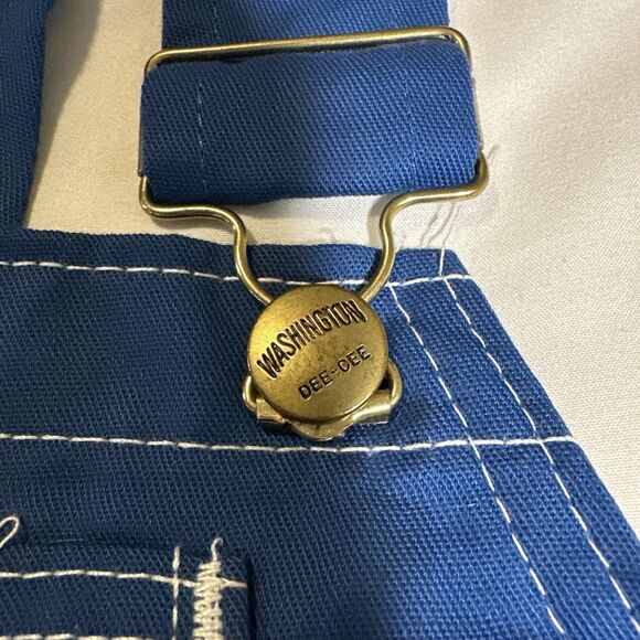 Vintage Deadstock Washington Dee Cee Overall Shorts Blue Size 9 Made in USA - Picture 11 of 12